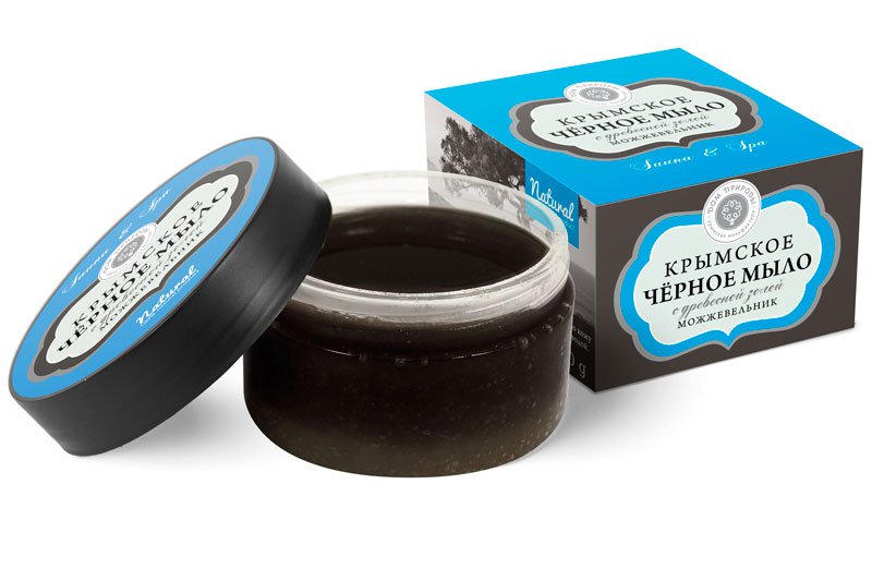 Crimean black soap "Juniper", 9.5 ounces