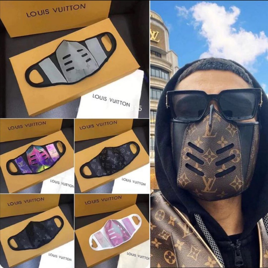 Lv Face mask leather