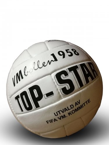 TOP STAR VM BALLOON | CLASSIC MATCH BALL | WHITE LEATHER SOCCER BALL | WC 1958