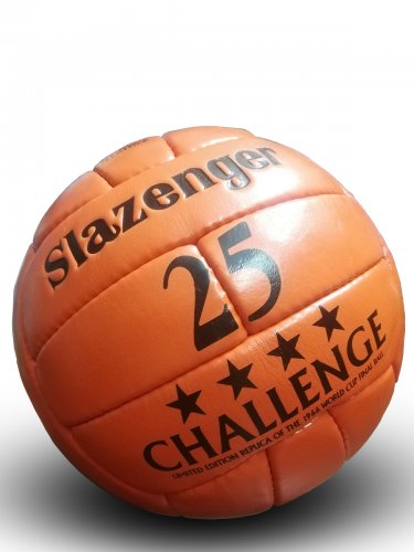 SLAZENGER 25 CHALLENGE MATCH BALL | EMBOSS CLASSIC LEATHER SOCCER BALL | WC 1966