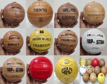 Rare Bundle Vintage Mini balls l Genuine Leather l Size 1 l 1930-1966