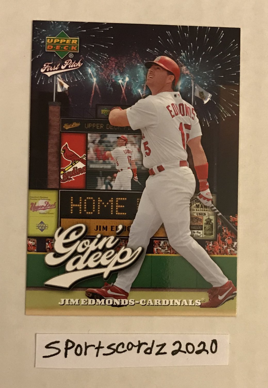 Jim Edmonds 2006 Upper Deck First Pitch Goin&acirc;�� Deep Insert Card