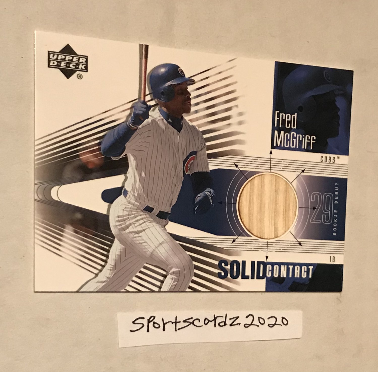 Fred McGriff 2002 Upper Deck SC Relic Card