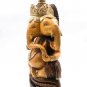 Handmade Wooden Lord Ganesha Three Head Idol Statue Sculpture Home Decor Gift