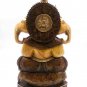 Handmade Wooden Lord Ganesha Three Head Idol Statue Sculpture Home Decor Gift