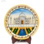 -Handmade Marble Plate Miniture Painting Floral Inlay Taj Mahal Home Decor Gift