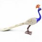 Handmade Metal Painting Stone Peacock Statue Home Decor Gift Figurine Sculpture