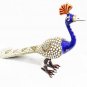 Handmade Metal Painting Stone Peacock Statue Home Decor Gift Figurine Sculpture