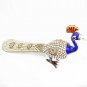 Handmade Metal Painting Stone Peacock Statue Home Decor Gift Figurine Sculpture