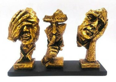 Handmade Modern Human Faces Thinker Statue Sculpture Home Office Desk Decor Gift