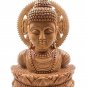 Wooden Hand Carved God Buddha Bust Sculpture Statue Vintage Art Home Decor Gift