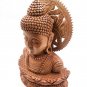 Wooden Hand Carved God Buddha Bust Sculpture Statue Vintage Art Home Decor Gift