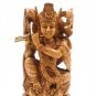 Wooden Hand Carved God Krishna Idol Sculpture Art Home Decorative Figurine Feng