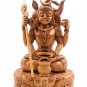 Handmade Wooden Carved Lord Shiva Sculpture Art Craft Figurine Home Decor Feng