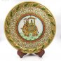 Handicraft Marble Stone Plate Floral Painting Inlay Elephant Home Decor Gift