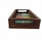 Handmade Serving Wooden Stone Work Tray Statue Home Decor kitchen Utility Gift