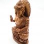 Wooden Hand Carved Buddha Idol Meditating Sculpture Handmade Art Home Decor Feng