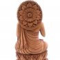 Wooden Hand Carved Buddha Idol Meditating Sculpture Handmade Art Home Decor Feng