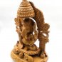 Wooden Hand Carved God Ganesha Idol Sculpture Art Craft Figurine Home Decor Feng