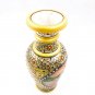 Hand Painted Marble Flower Vase Pot Gold Floral Painting Home Decor Gift Art