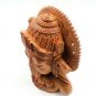 Wooden Hand Carved Hindu God Ganesha Bust Sculpture Statue Art Craft Home Decor