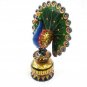Wooden Handmade Painting Peacock Statue Carving Sculpture Home Decor Figurine