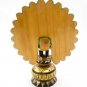 Wooden Handmade Painting Peacock Statue Carving Sculpture Home Decor Figurine