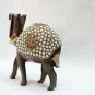 Handcrafted Wooden carved Camel stone Painting statue figurine Home Decor Gift
