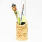 Handmade Wooden Carved Indian Elephant Pen Holder Statue Home Office Decorative