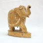Handmade Solid Wooden Carved Indian Elephant Base Idol Statue Home Decorative
