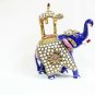Handmade Solid Metal painting Indian Elephant Idol Statue Home Decorative Gift