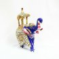 Handmade Solid Metal painting Indian Elephant Idol Statue Home Decorative Gift