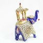 Handmade Solid Metal painting Indian Elephant Idol Statue Home Decorative Gift