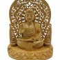 Handmade Indian Wooden Buddha Idol Statue Home Decorative Table Office Gift