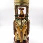Wooden Hand Carved Ambabari Howdah Elephant Statue Sculpture with Gold Painting