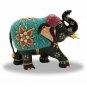 Handmade solid Wooden Stone Painting Elephant Idol Statue Home Decorative Gift