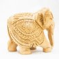 Handmade Solid Wooden Carved Indian Elephant Idol Statue Home Decorative Gift