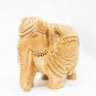 Handmade Solid Wooden Carved Indian Elephant Idol Statue Home Decorative Gift