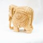 Handmade Solid Wooden Carved Indian Elephant Idol Statue Home Decorative Gift