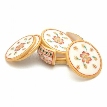 Handmade Marble Indian Coaster Idol Statue Home Decorative Gift Table Office