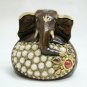 Handmade Wooden Lord Ganesha Idol Statue stonework Painting Home Decorative Gift