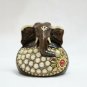 Handmade Wooden Lord Ganesha Idol Statue stonework Painting Home Decorative Gift