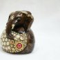Handmade Wooden Lord Ganesha Idol Statue stonework Painting Home Decorative Gift