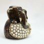 Handmade Wooden Lord Ganesha Idol Statue stonework Painting Home Decorative Gift
