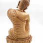 Wooden Hand Carved God Buddha Thinking Sculpture Statue Vintage Art Home Decor