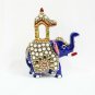 Handmade Solid Metal painting Indian Elephant Statue Idol Home Decorative Gift