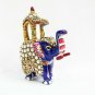 Handmade Solid Metal painting Indian Elephant Statue Idol Home Decorative Gift