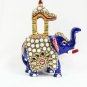 Handmade Solid Metal painting Indian Elephant Statue Idol Home Decorative Gift