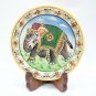 Handmade  Solid Marble plate Indian Elephant Idol Painting Home Decorative Gift
