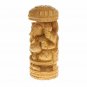Handmade Indian Wooden 6" Ganesha Idol Statue Home Decorative Table Office Gift